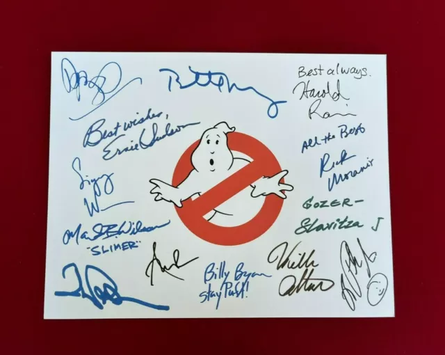Ghostbusters Logo Title Card Cast-Signed- 8.5x11- Autograph Reprints