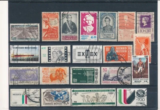 D387205 Mexico Nice selection of VFU Used stamps