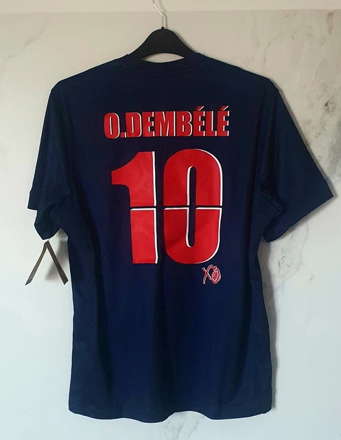 Maillot PSG 2025-2026 Troisième équipement Dembélé - Taille M, Rouge, Manches Courtes, Neuf Avec étiquettes