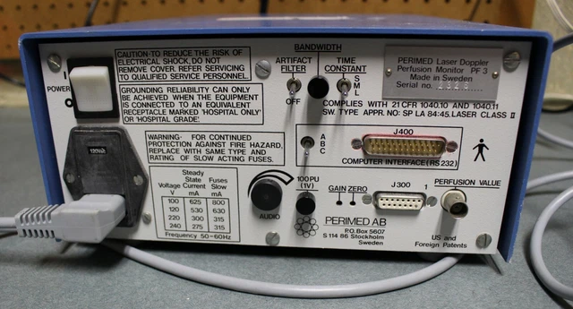 Perimed Periflux PF3 Laser Doppler Perfusion Monitor Perimed Periflux PF3 Laser Doppler Perfusion Monitor
