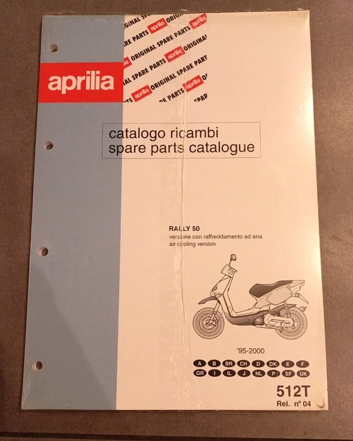 Catalogo Ricambi Aprilia Rally 50 '95-'00 Cod 512T Rif N° 04 Ultimo Pezzo