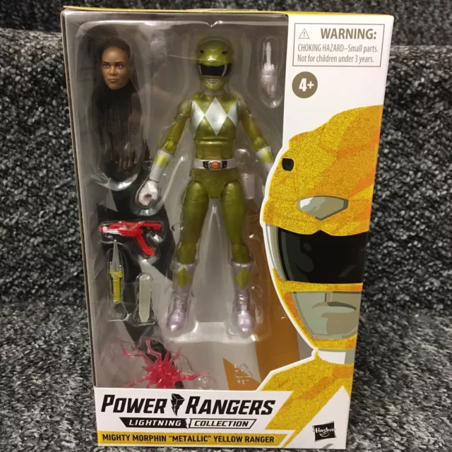 Power Rangers Lightning Collection Mighty Morphin “Metallic” Yellow Ranger New