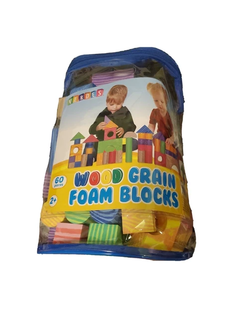 VERDES WOOD GRAIN Foam Blocks 60 Blocks 27.20 PicClick