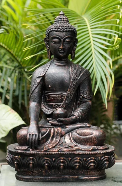 Poliresina Finitura Anticata Buddha Statua Per Arredo Casa