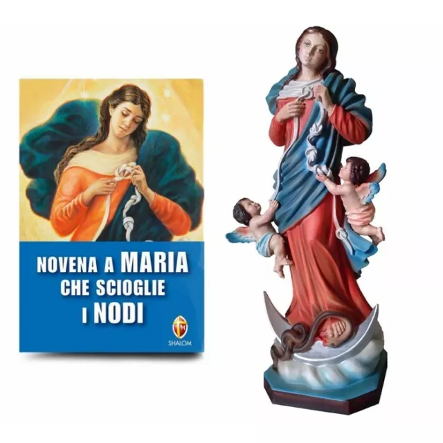 STATUA MARIA CHE scioglie i nodi in resina h 30 cm, + libro novena e preghiere EUR 79,90