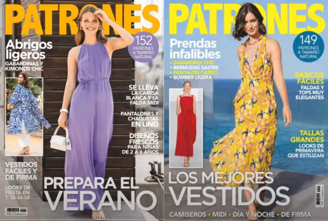 PATRONES N 456 and N 455 Revista Magazine Lot of 2 Magazines