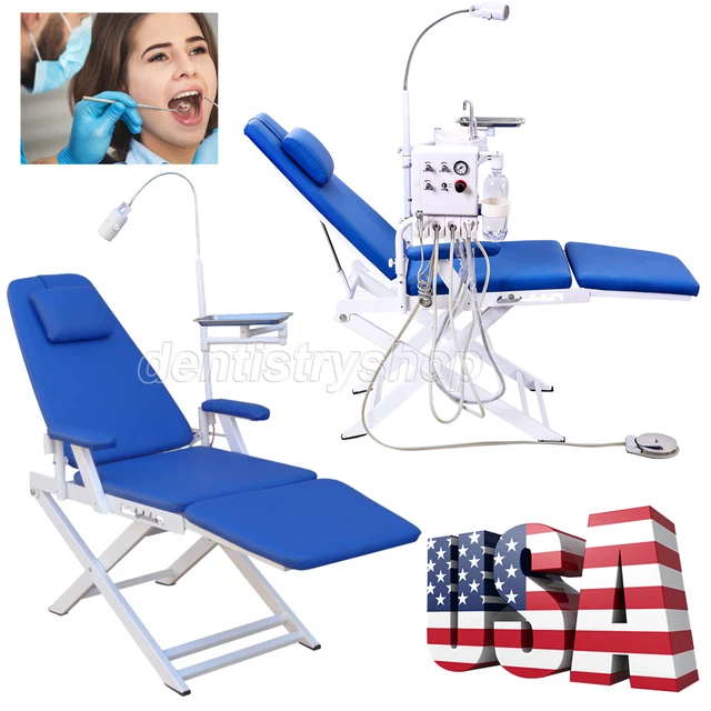 2 Types Mobile Dental Chair /Turbine Unit 4H /LED Light Oral lamp LED Light USA