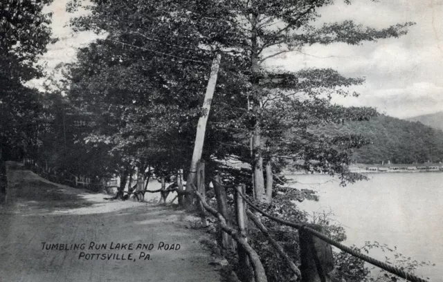 POTTSVILLE PA - Tumbling Run Lake And Road Postcard - 1909