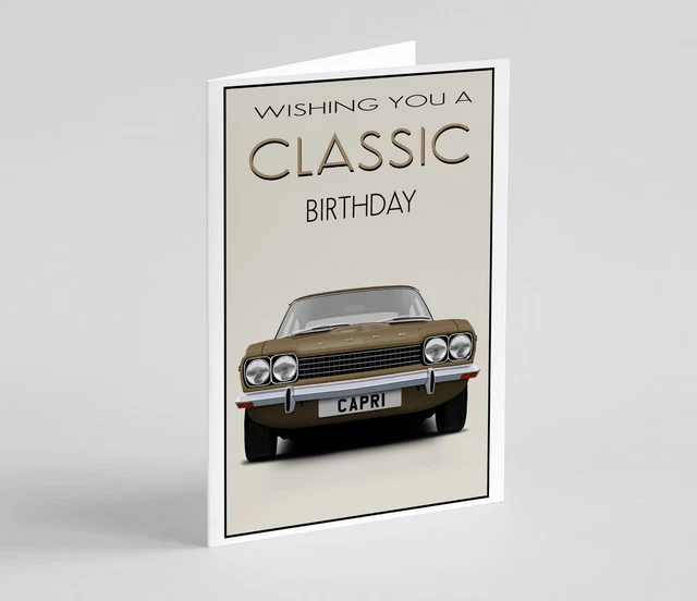 Clintons Geburtstagskarte Mit Oldtimer-Motiv – 11x15 Cm, Inkl. Umschlag, Für Autofans