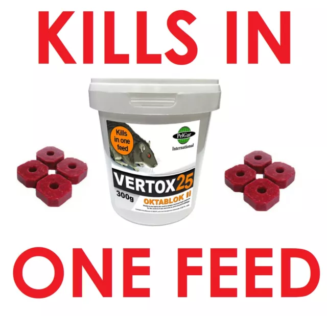 RAT POISON Single Feed Rat & Mouse Killer Poison Bait Blocks Single Feed Killer*