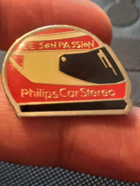 Jolie Pins Pin's Casque Moto Auto Philips Car Stereo Collector Vintage Rare 🏍️