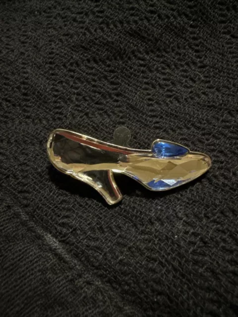 Disney Pin Cinderella Glass Slipper Shoe 3D Clear Acrylic Crystal 2016