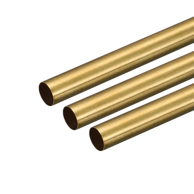 Tubo rotondo ottone 10 mm OD 0,2 mm spessore parete 250 mm lunghezza tubo 3 pz