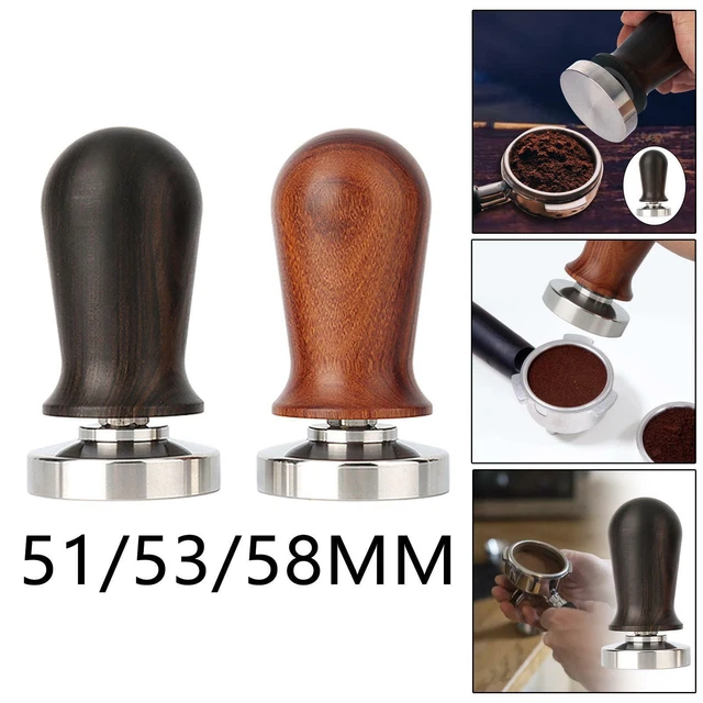 Y-Step Tamper à café de 51 mm, tampon à ressort calibré WDT de 13,6 kg en acier inoxydable 304, agitateur à café expresso, tapis tamper, flacon pulvérisateur, accessoires de barista