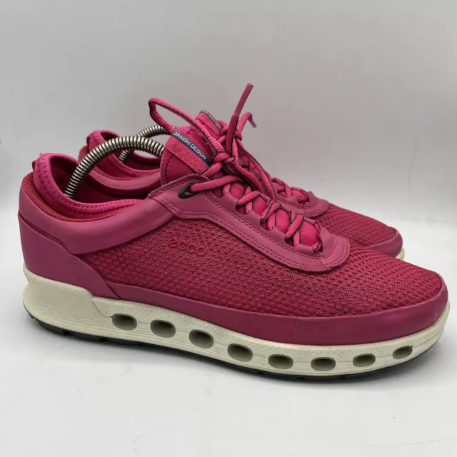 Ecco Cool 2.0 Gore-Tex GTX Leather Shoes Pink Womens Size 9 EU 40 Low Top