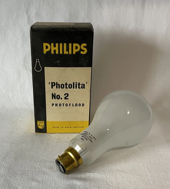 Ampoule Philips Photolita 500W 220-255V - Pour Studio Photo Et Projecteur, Ancien Modèle, Neuve En Boîte
