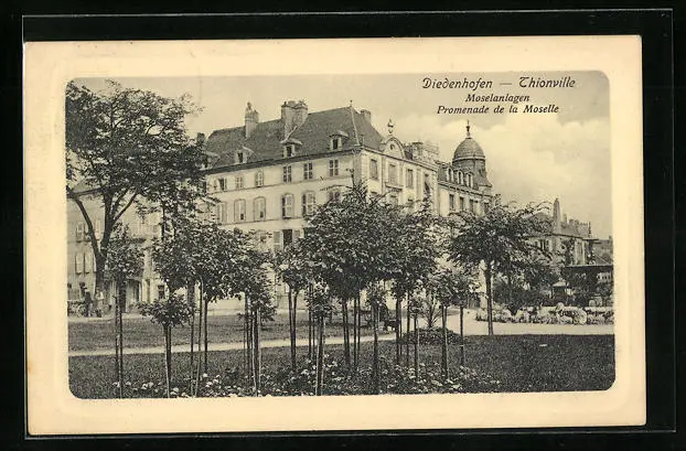 CPA Diedenhofen, Moselanlagen 1909
