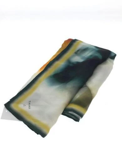HERMES TA22SS AC100   BLURRED FLOWER SCARF 45   Scarf   Silk   Multicolor   To