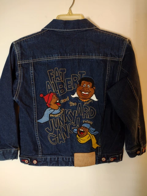 PLATINUM FUBU FAT Albert Junkyard Gang Jean Jacket Denim Big Patch Small 8 10 29.99 PicClick