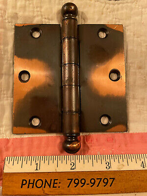 1 Clean 3 1/2" Japanned / Copper Flash, Ball Top Hinge, Removable Pin, Free S/H