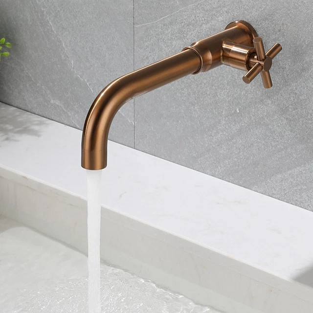 Robinet Rotatif Mural Chromé - Bec Pivotant Commande Unique - Alliage Zinc - 30cm - Cuisine Ou Salle De Bain - 11