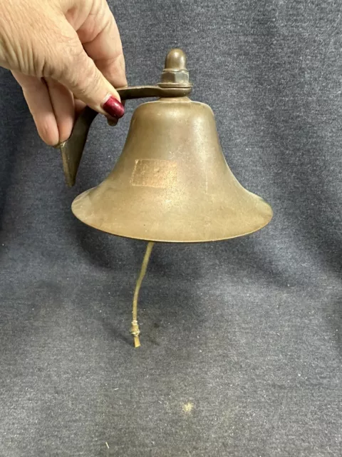 Beautiful Brass Nautical Bell 6.25” Diameter 4.5” Tall