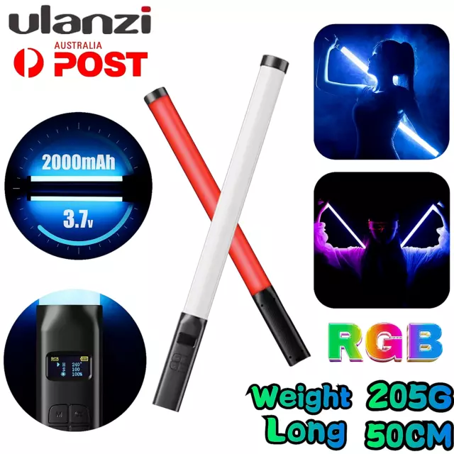 ULANZI Light Wand Handheld Fill Light RGB LED Colorful Photography Stick Bar AU