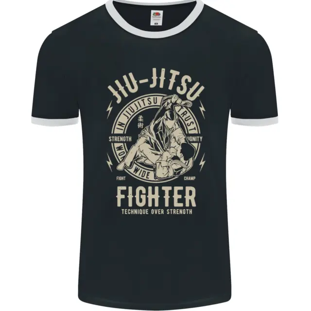 T-shirt da uomo Jiu Jitsu Fighter arti marziali miste MMA fotoL