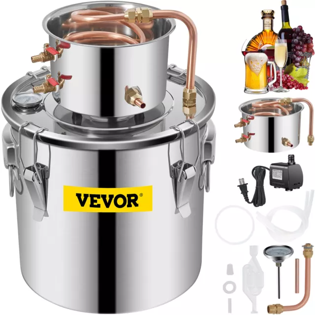 VEVOR 5 Gal 19L Moonshine Still Water Alcohol Distiller Whiskey Still Boiler