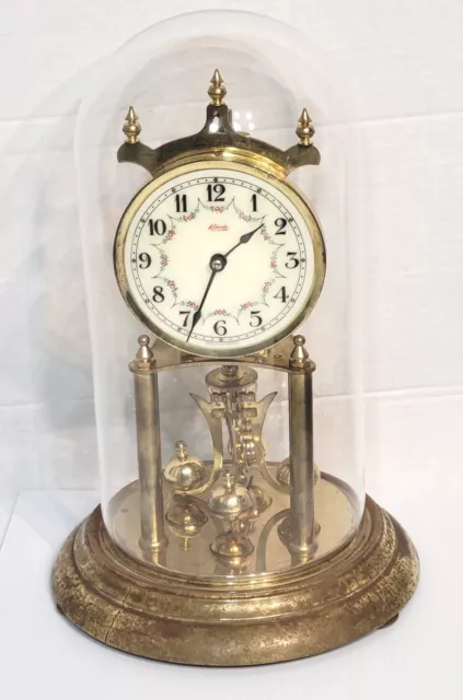 Vintage Kundo 400 Day Anniversary Clock West Germany Brass Torsion Pendulum