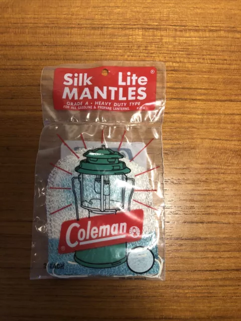 Coleman 21A Silk Lite Lantern Mantles - Pair - Vintage Camping - Packaged