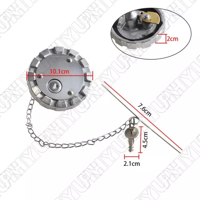 1 x tapa de gasolina con bloqueo de tanque de combustible para camión + 2 llaves para Kenworth Peterbilt Western Star 3