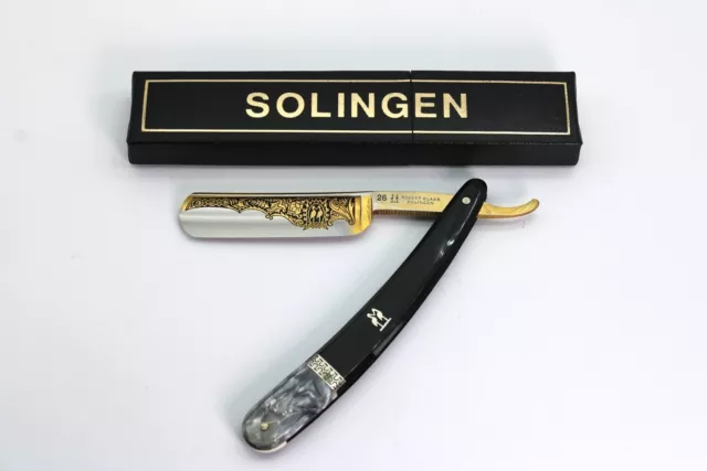 Rasiermesser von Klaas Solingen 6/8 Zoll Kunststoff - Heftschalen mit Intarsie
