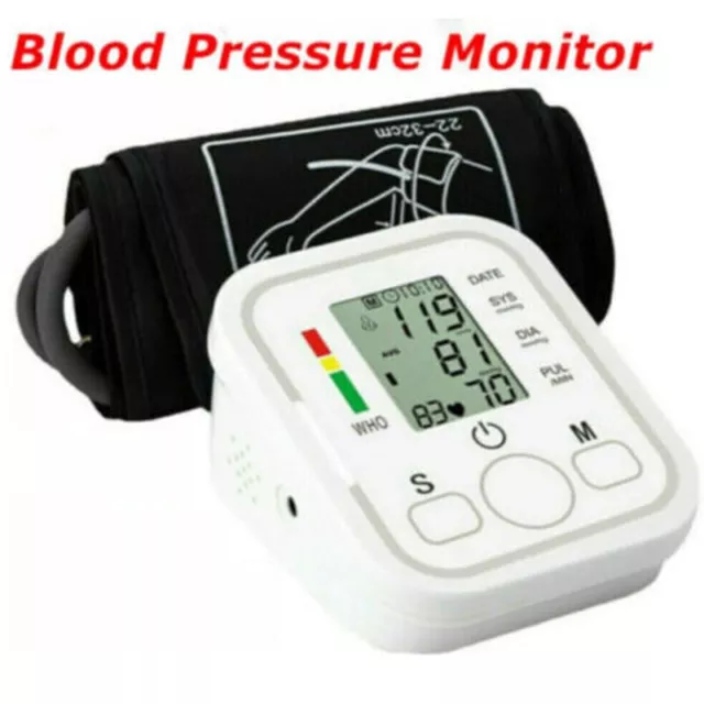 Digital Automatic Blood Pressure Monitor Upper Arm BP Machine Heart Rate UK