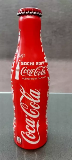 Coca Cola 2014 Winter Olympics Sochi Russia Empty Aluminium Bottle