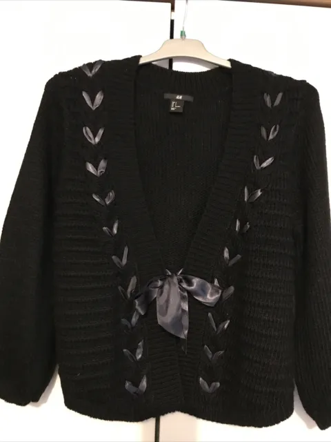 H&M Femme Taille S/M 30/ Laine Noir Neuf 70/ Polyester Épais Chaud