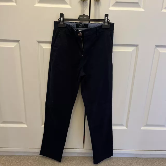 Boys Next Regular Fit Navy Blue Chino Trousers Age 12 Vgc