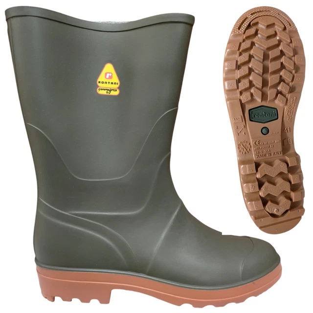 RONTANI FOREST 675 Stivali Bassi Tronchetto Gommaforte Uomo Verde