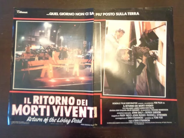 fotobusta IL RITORNO DEI MORTI VIVENTI (1985) D.CALFA "1°ED."  tipo LOCANDINA