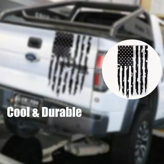 Distressed American Flag Truck Tailgate Vinyl Decal USA Sticker fits most Trucks