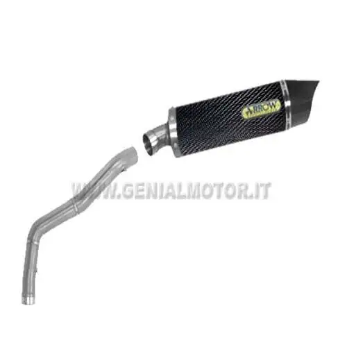 Exhaust + Link Pipe Arrow I Carbon Honda Cbr 600 Rr 2007 > 2008