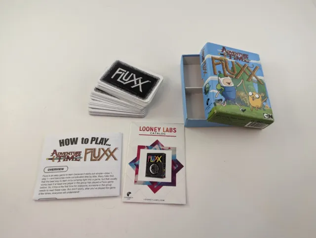 INCOMPLETE DAMAGED Adventure Time Fluxx - English Edition MISSING 16 CARDS