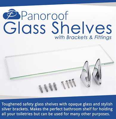 Estanterías de vidrio templado transparente opaco estanterías de baño + soportes