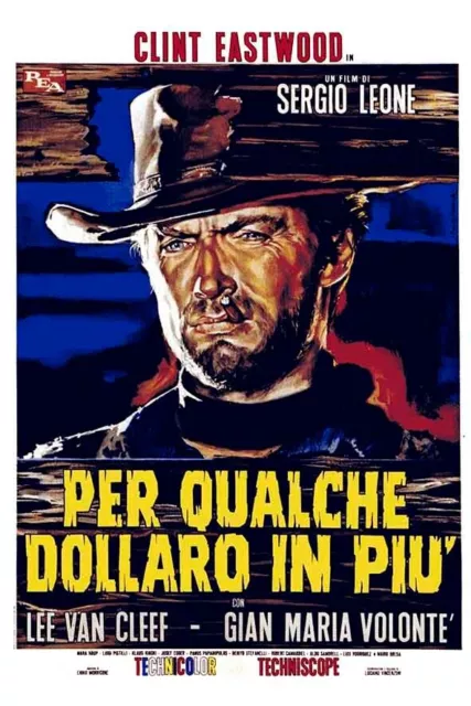 Poster Manifesto Locandina Cinema Film Clint Eastwood Stampa Vintage 50x70 Cm.