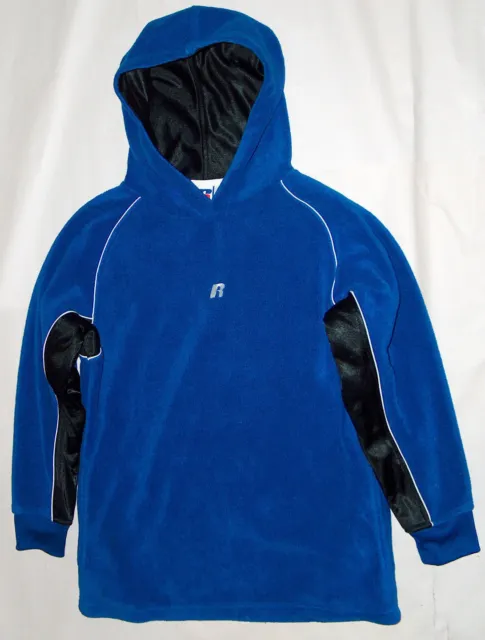 Russell Athletic Ragazzi Tg. M Blu Logo Ricamato Pullover con Cappuccio Felpa