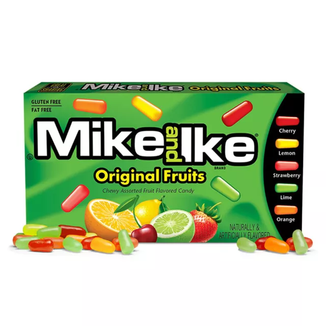 Mike & Ike 141g Original Fruits Flavoured Chewy Confectionery Candy/Sweet/Lolly