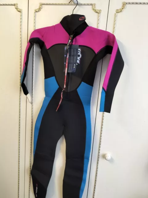 Sola Storm Kids 3/2mm Full Wetsuit - Pink/Blue - A1713 - XLG Size