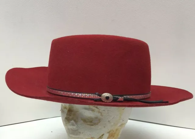 DORFMAN PACIFIC 100% Wool Felt Hat Model WPL5923 - RED - Size Small $21 ...