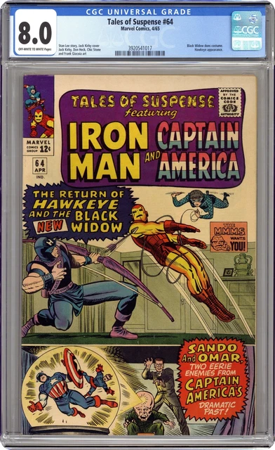 Tales of Suspense #64 CGC 8.0 1965 3920541017 1st app. Black Widow costume