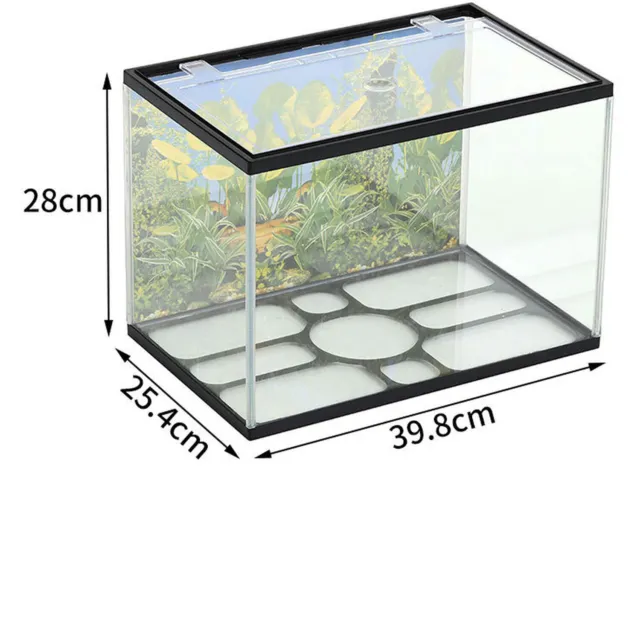 LED Glass Aquarium Fish Tank Starter Kit  Fish Net, Led Light  Air Pump Filter 2